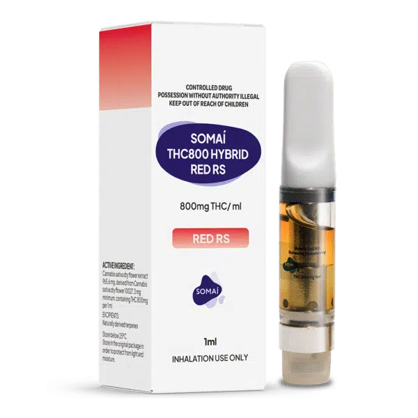 16 9 Box+Vape Senses Red RS Strawberry THC800