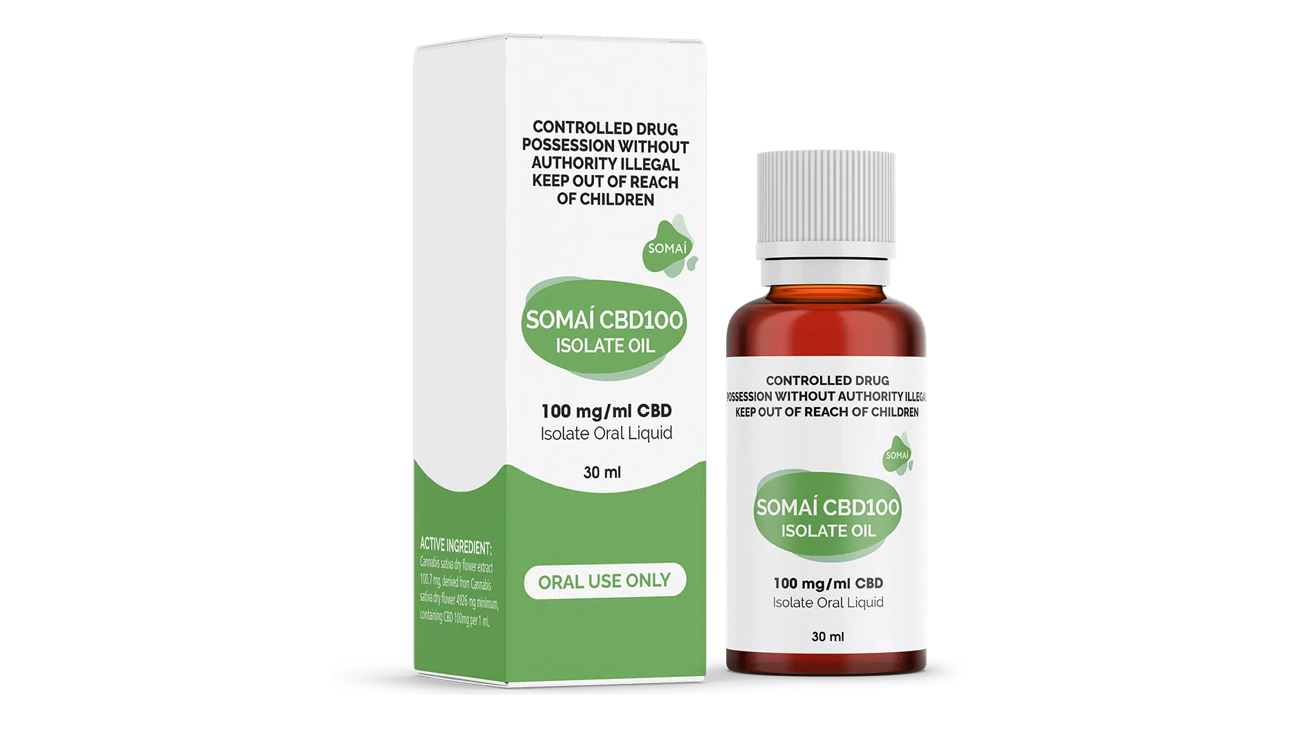 Box Bottle CBD100 Mockup